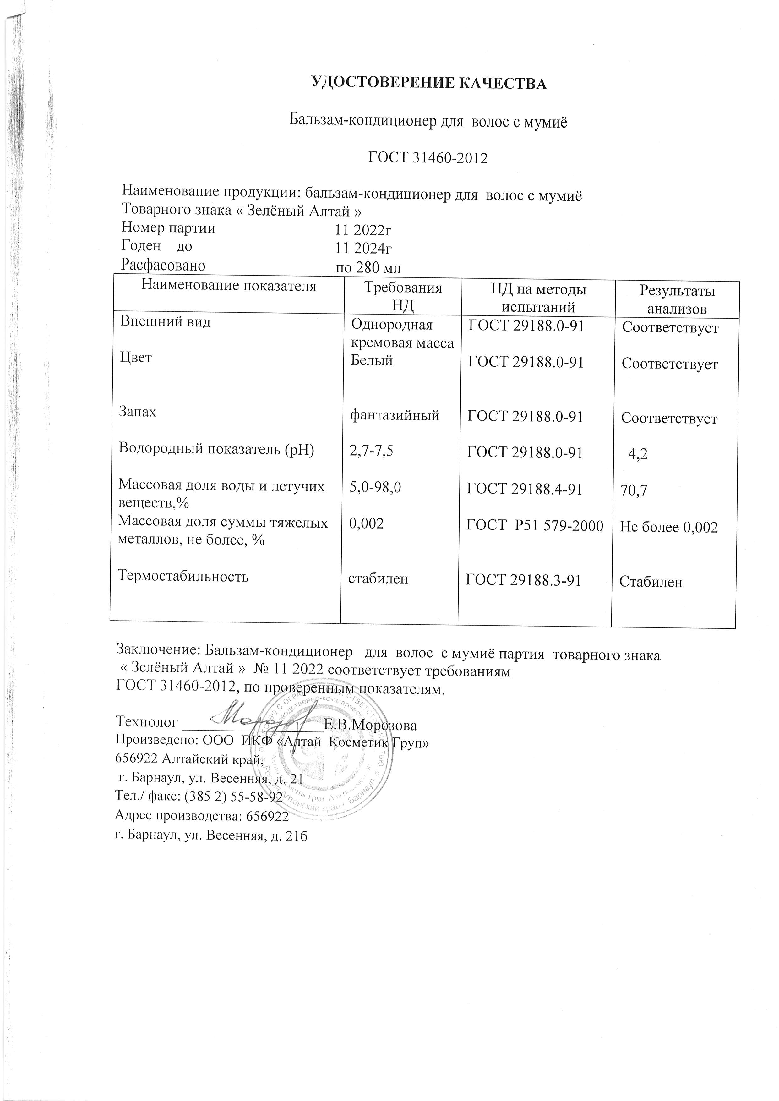 Паспорт №112022